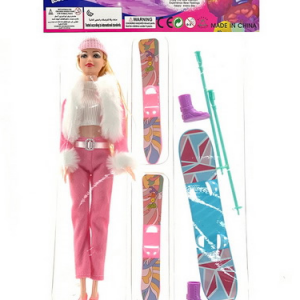 X Кукла с лыжами и сноубордом  A22218