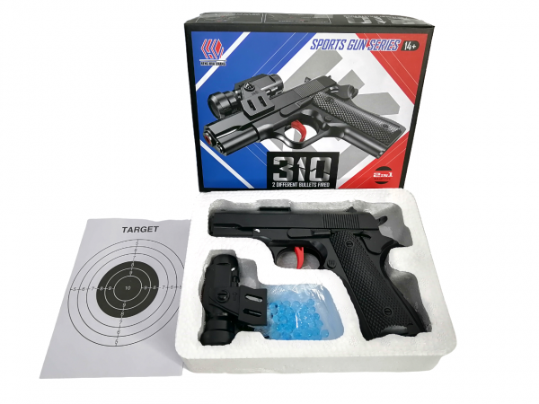 X Пистолет пневматика с прицелом в коробке 310
